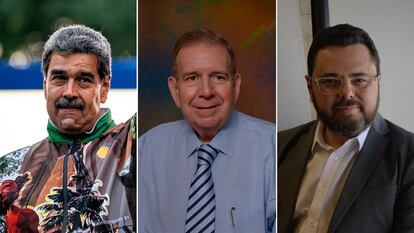 Nicolás Maduro, Edmundo González y Antonio Ecarri.