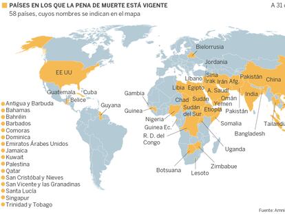 La pena de muerte aún se aplica en 58 países