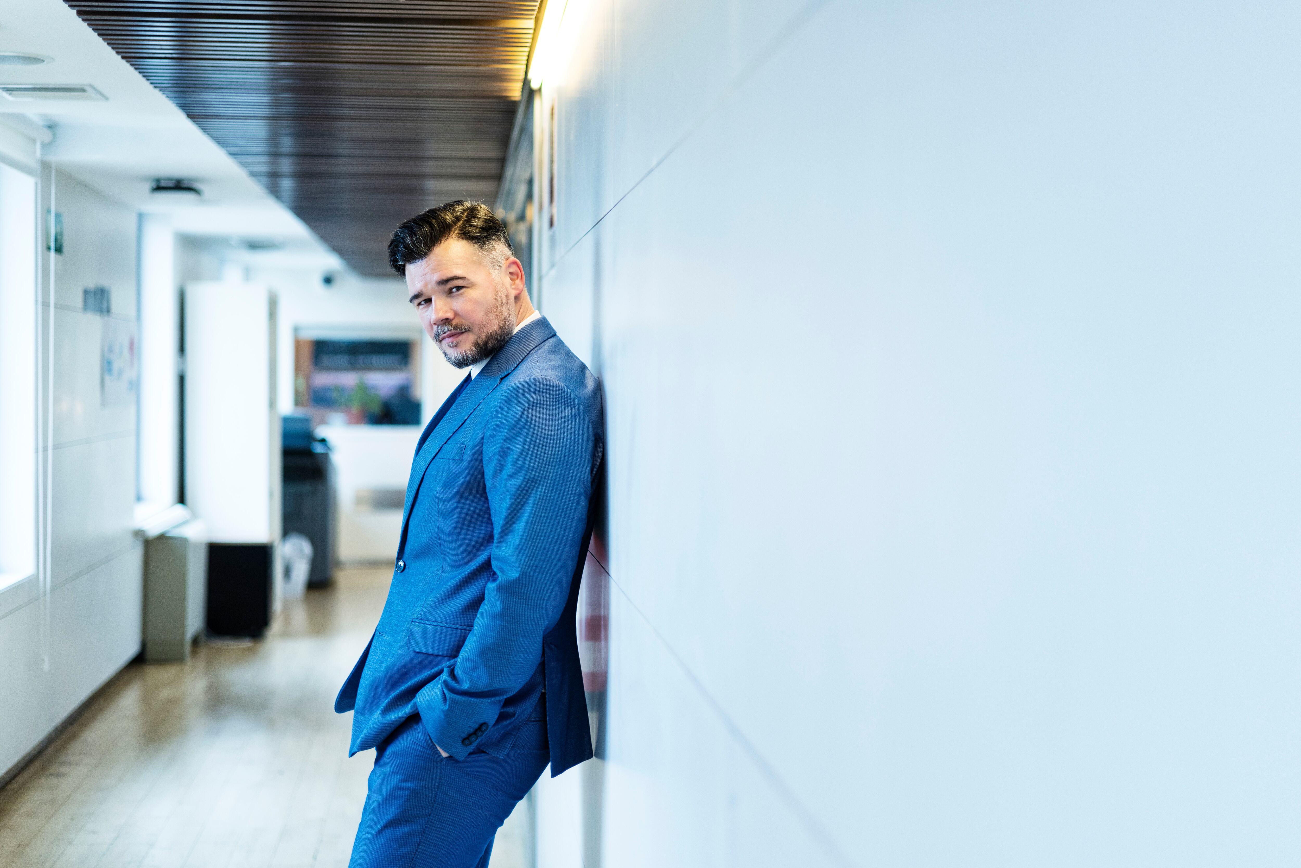 Gabriel Rufián, portavoz en el Congreso de ERC, en las oficinas del grupo parlamentario en la Cámara baja este miércoles.