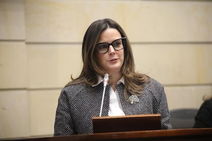 Lina Marcela Escobar, candidata a magistrada de la Corte Constitucional, en el Senado de la República, el miércoles 4 de junio de 2025.
