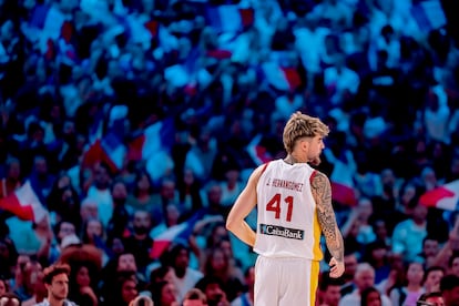 Juancho Hernangómez, con la selección española, en una imagen cedida por la Federación de Baloncesto.