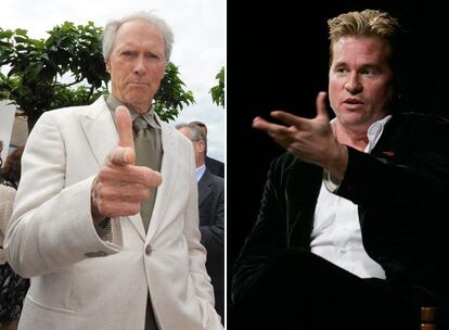 Clint Eastwood, en el pasado festival de Cannes, a la izquierda, y Val Kilmer, en Nueva York en 2005.