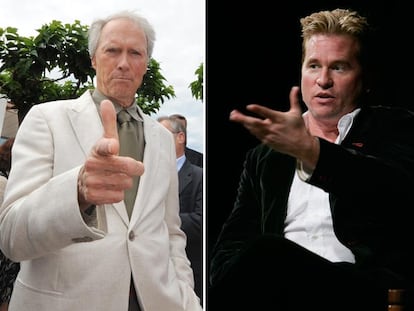 Clint Eastwood, en el pasado festival de Cannes, a la izquierda, y Val Kilmer, en Nueva York en 2005.