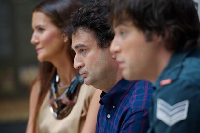 De izquerda a derecha, Samantha Vallejo-Najera, Pepe Rodríguez y Jordi Cruz, el jurado de 'Masterchef'.