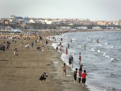 La playa de la Malva-rosa, de València.