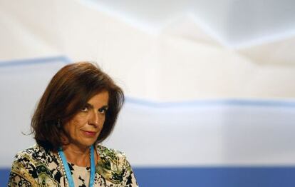 Madrid Mayor Ana Botella in Valencia on Friday.