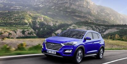 Tucson, de la marca Hyundai, con la etiqueta C.