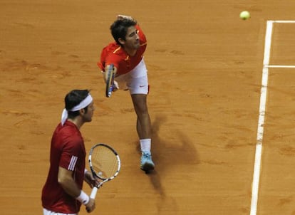 Marrero y López, durante el encuentro. 