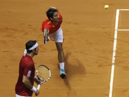 Marrero y López, durante el encuentro. 