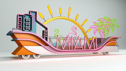 Diseño de la carroza de Miami.