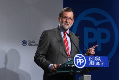 Mariano Rajoy durant una roda de premsa.