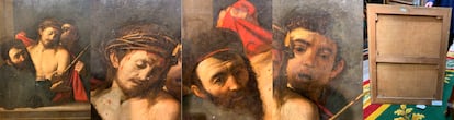 Detalles del cuadro que podría ser obra de Caravaggio. Imágenes cortesía de Benito Navarrete, catedrático de Historia del Arte de la Universidad de Alcalá.