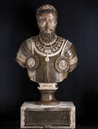 Busto de Carlos V (hacia 1555). obra de Leone y Pompeo Leoni.