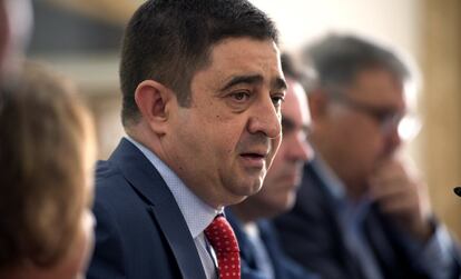 El presidente de la Diputación de Jaén, Francisco Reyes, este jueves.