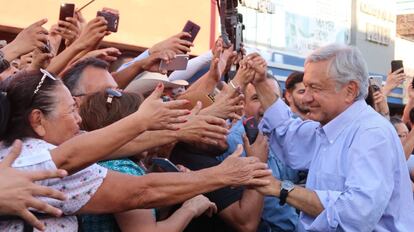 López Obrador, candidato presidencial de Morena en México.