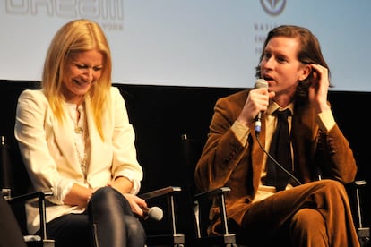 Gwyneth Paltrow y Wes Anderson en el décimo aniversario  de 'Royal Tenenbaums', en 2011.  