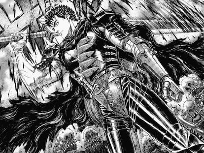 Una viñeta con Guts, el protagonista de 'Berserk' de Kentaro Miura.