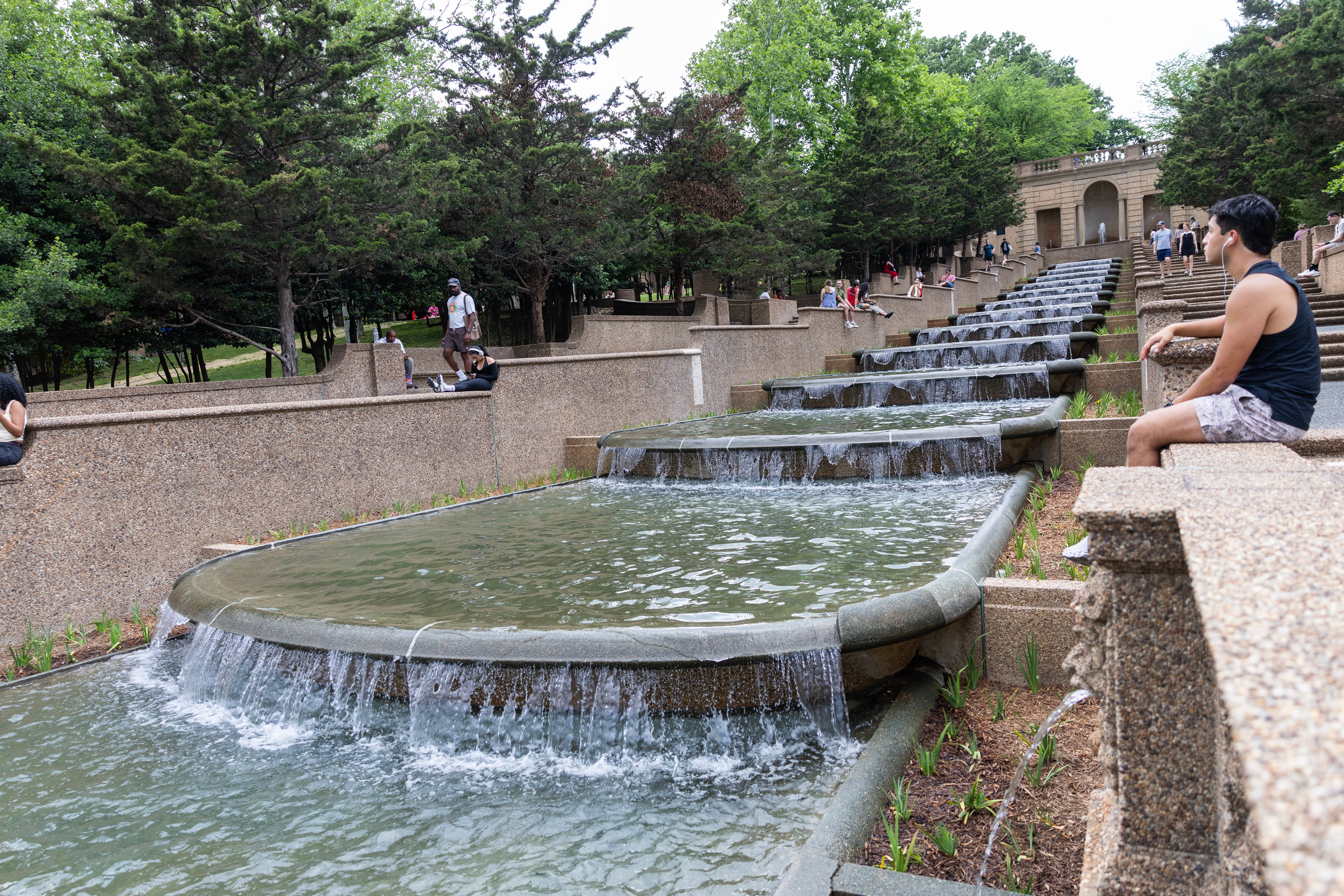 Parque de Meridian Hill, en Washington, por cuyas fuentes y estanques vuelve a correr el agua.