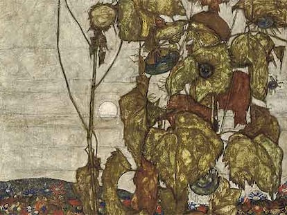 <i>Los girasoles marchitos</i> (1914), de  Schiele.