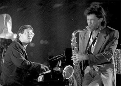 Chano Domínguez y Jorge Pardo, durante una actuación en el Festival de Jazz de San Sebastián en 1995.