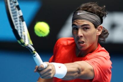 Nadal, durante el último Abierto de Australia.