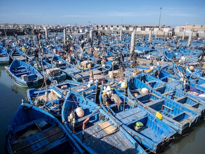 Barcas de pesca en el puerto de Essauira, en el sur de Marruecos.