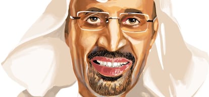 Caricatura de Khalid Al Falih, ministro de Energ&iacute;a, Industria y Recursos Minerales.