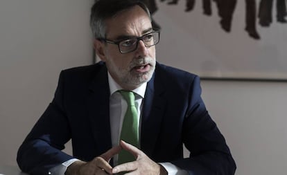 José Manuel Villegas, secretario general de Ciudadanos, durante la entrevista.