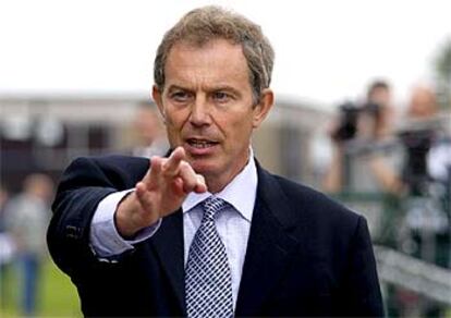 Tony Blair, en el norte de Inglaterra, durante una de sus intervenciones sobre Irak.