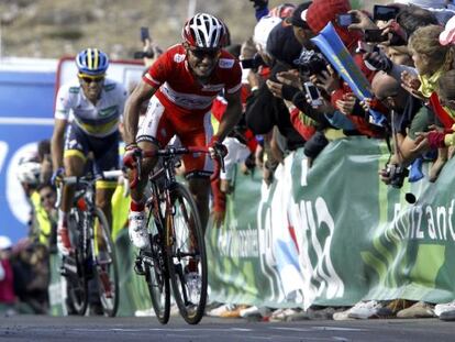 Joaquim Rodríguez y Contador, en el Cuitu Negru