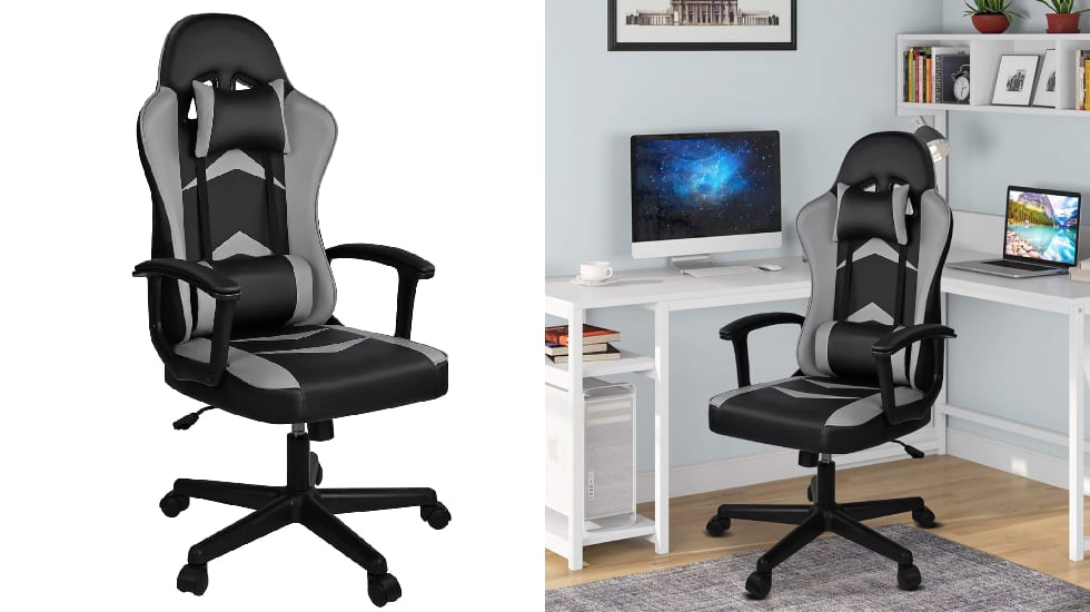 Silla ergonómica con respaldo alto acolchado.