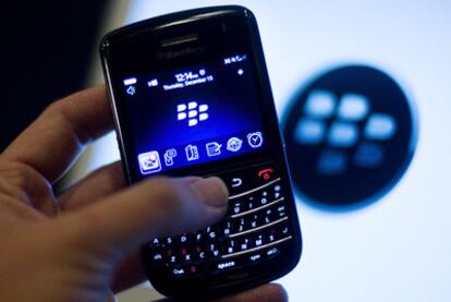 Teléfono Blackberry.