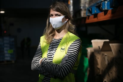 Barbara Stegemann en el Banco de Alimentos de Barcelona