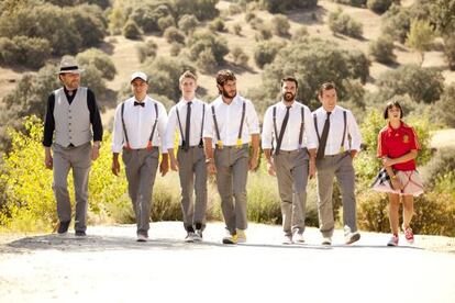 El reparto de la comedia 'La gran familia española', en un fotograma de la película de Daniel Sánchez Arévalo.