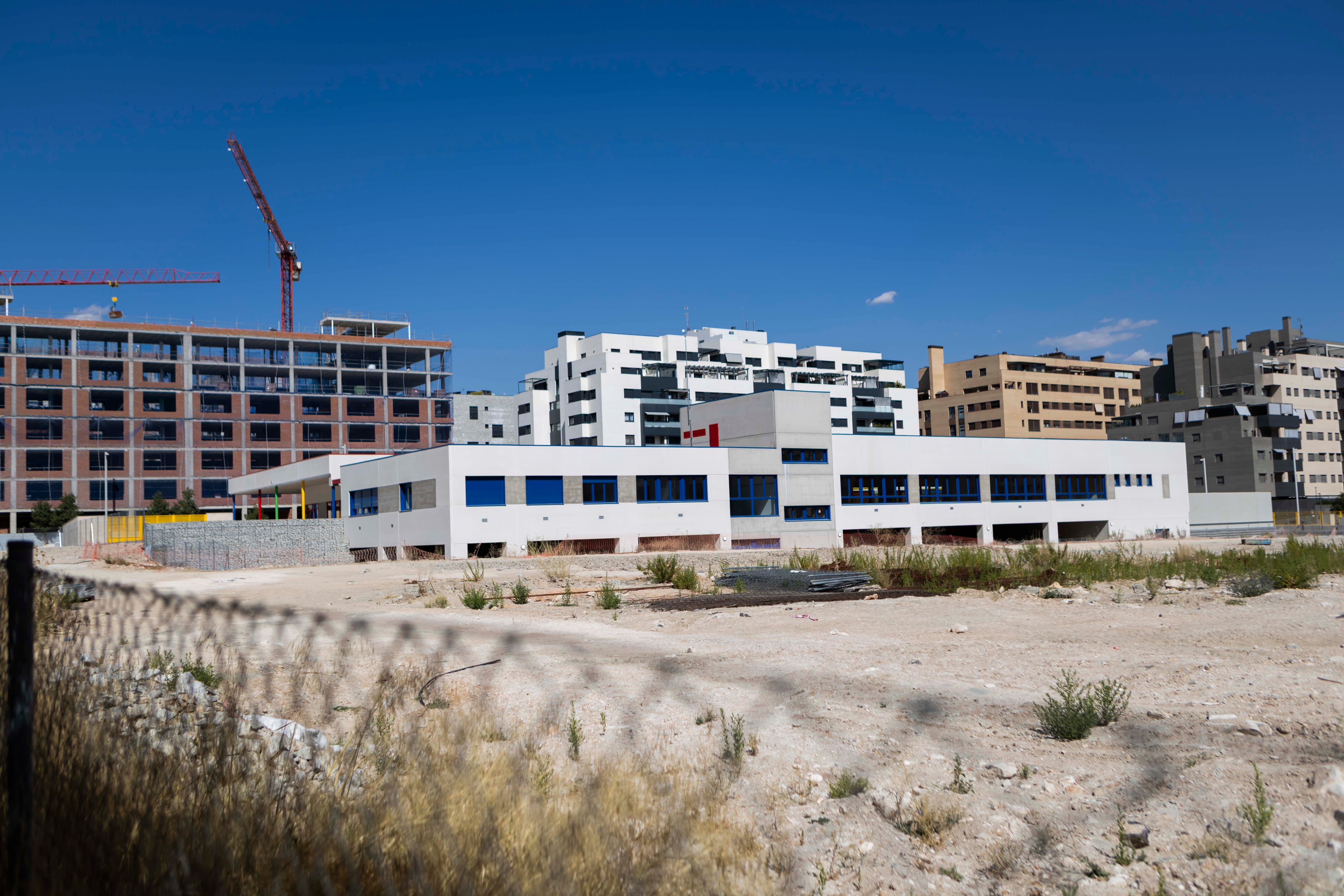 El colegio público Rudyard Kipling en El Cañaveral (Madrid), el 28 de agosto.