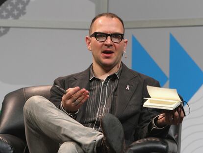 El escritor y activista Cory Doctorow en una conferencia en EE.UU en 2014.