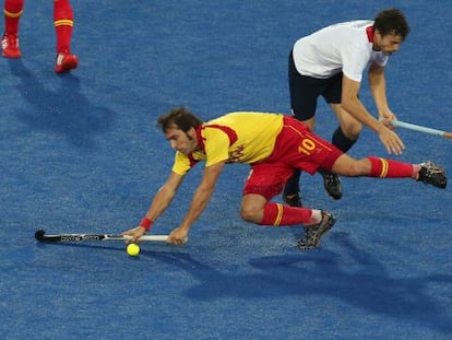  Eduard Tubau durante el partido contra Gran Breta&ntilde;a del martes