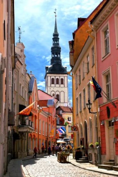 La ciudad medieval de Tallin, Estonia.