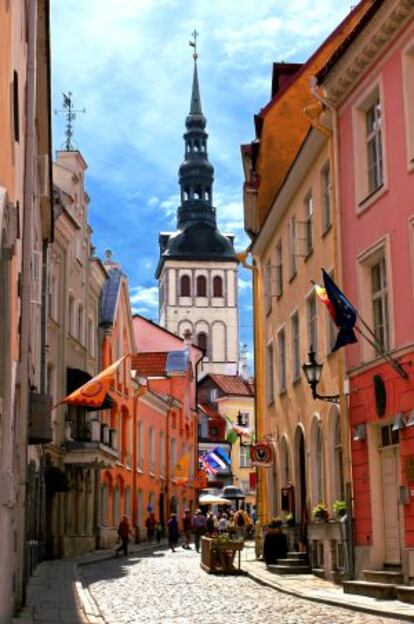 La ciudad medieval de Tallin, Estonia.