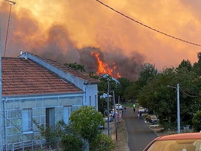 Incendio forestal registrado en el ayuntamiento orensano de Monterrei.