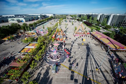 Fiesta de San Isidro en el recinto de Ifema, en Madrid.