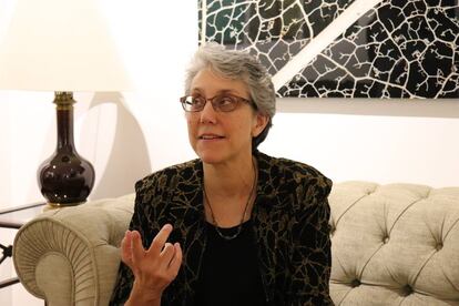 La profesora Susan Kopp durante su visita a Madrid