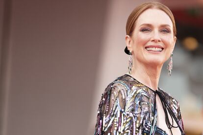 Julianne Moore, en la alfombra roja en el 79º Festival
de Venecia, en 2022.