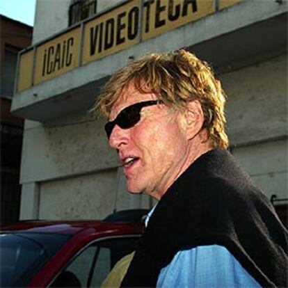 Robert Redford, ayer, a su llegada a la Cinemateca de Cuba.