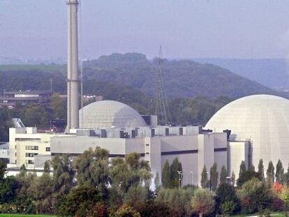 Exterior de la central nuclear de Neckarswestheim ( Alemania). 