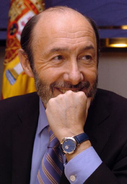 El futuro ministro del Interior, Alfredo Pérez Rubalcaba.