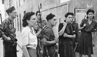 Partisanos italianos en 1944.