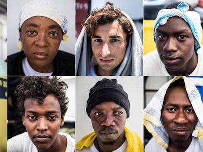 Los migrantes del 'Aquarius', en imágenes