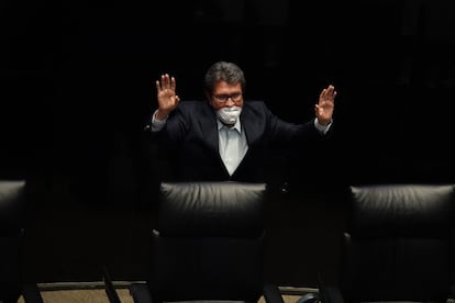 Ricardo Monreal, líder de Morena, el partido gobernante, en el Senado mexicano.