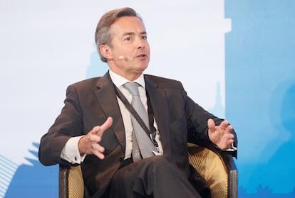 El presidente de Equipo Económico, Ricardo Martínez Rico, durante una mesa redonda en el Foro Spain Investors Day el 11 de enero de 2023.